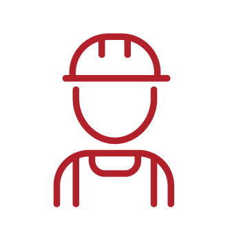 Icon of a person in a construction hat